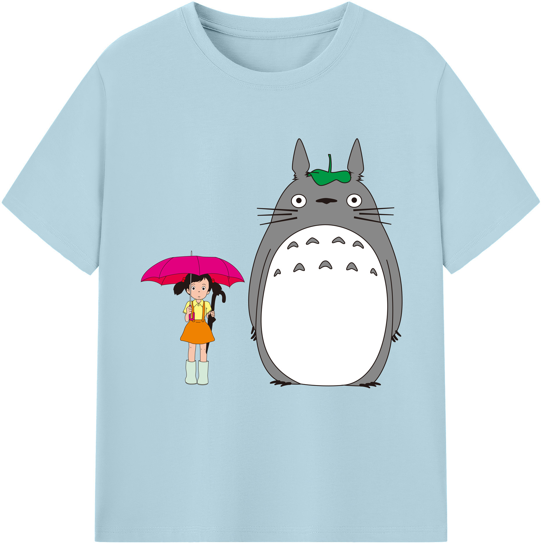 （画像用） となりのトトロ 草壁メイ 草壁サツキ My Neighbor Totoro Satsuki Kusakabe Mei Kusakabe 綿100％半袖Tシャツ（フロントプリント）